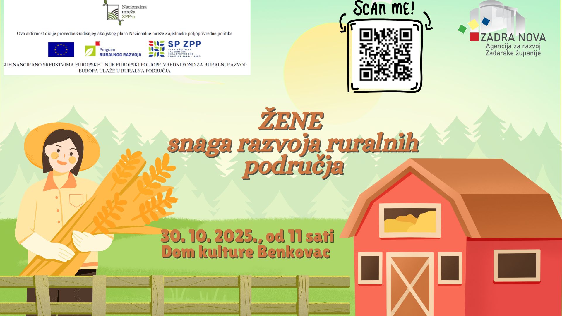 Poziv na konferenciju u Benkovcu: Žene - snaga razvoja ruralnih područja