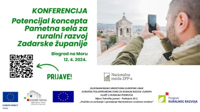 Poziv na konferenciju Potencijal koncepta Pametna sela za ruralni razvoj Zadarske županije
